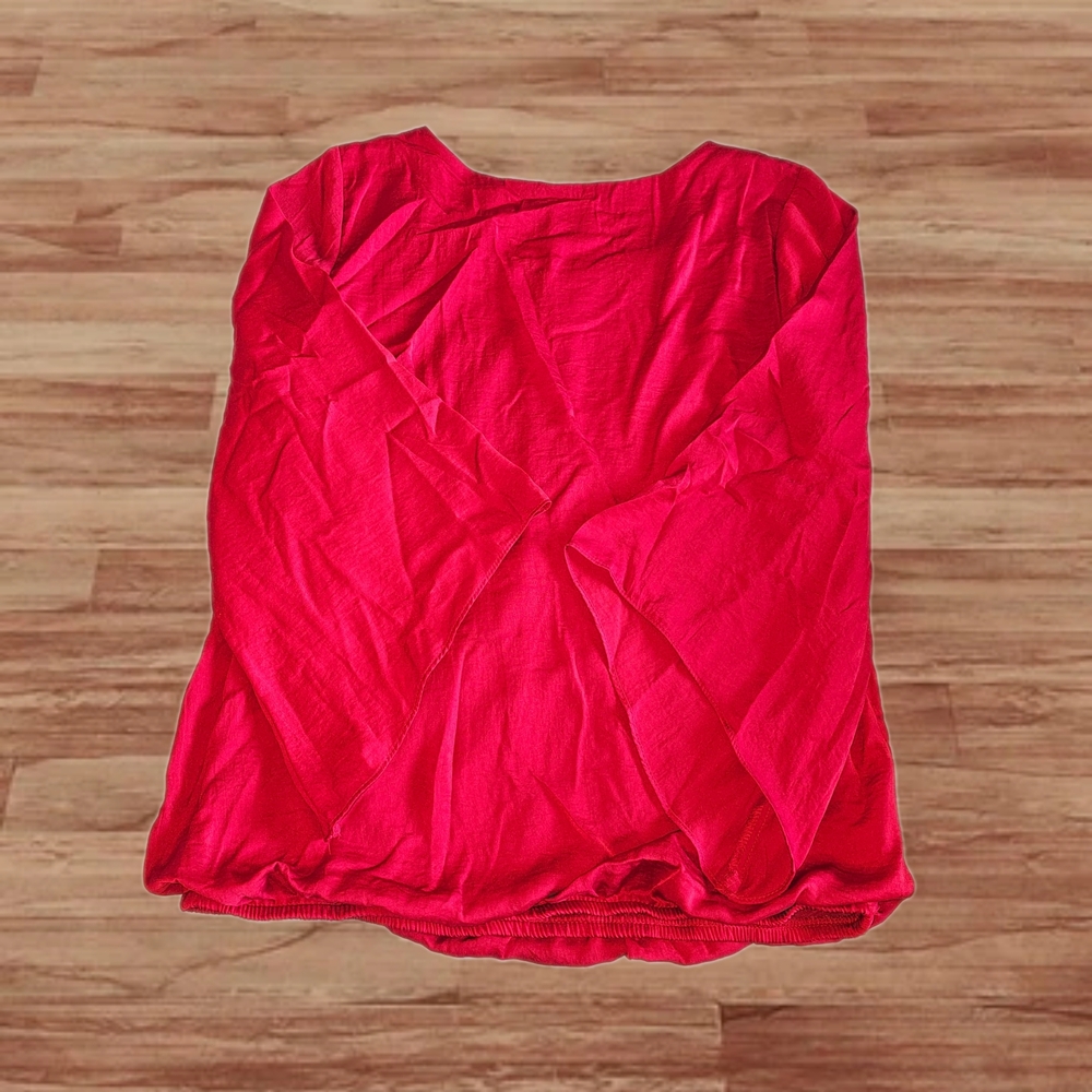 Alyx Red Pleated Blouse - Picture 2 of 2